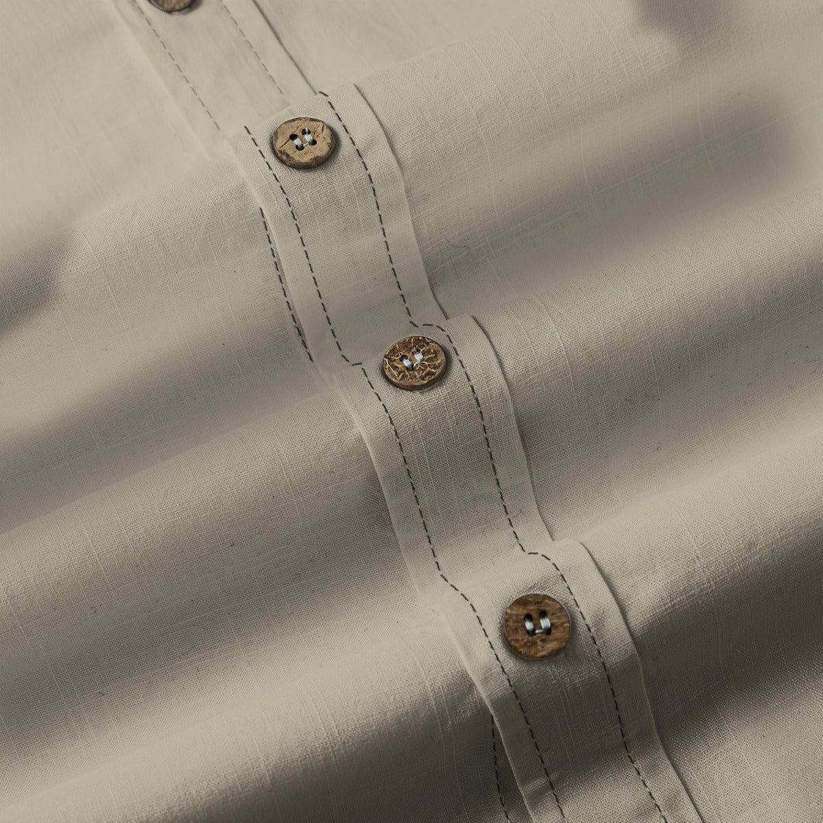 All-Over Print Men's Casual Lapel Long Sleeve Shirt|125GSM Cotton