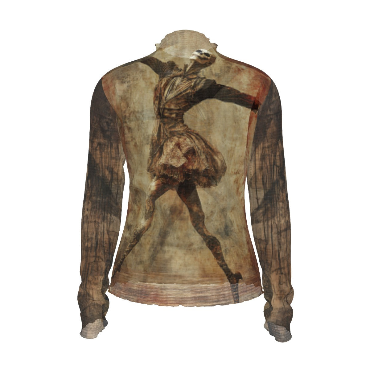 Custom Women Long Sleeve Mesh T-Shirt All Over Print Top
