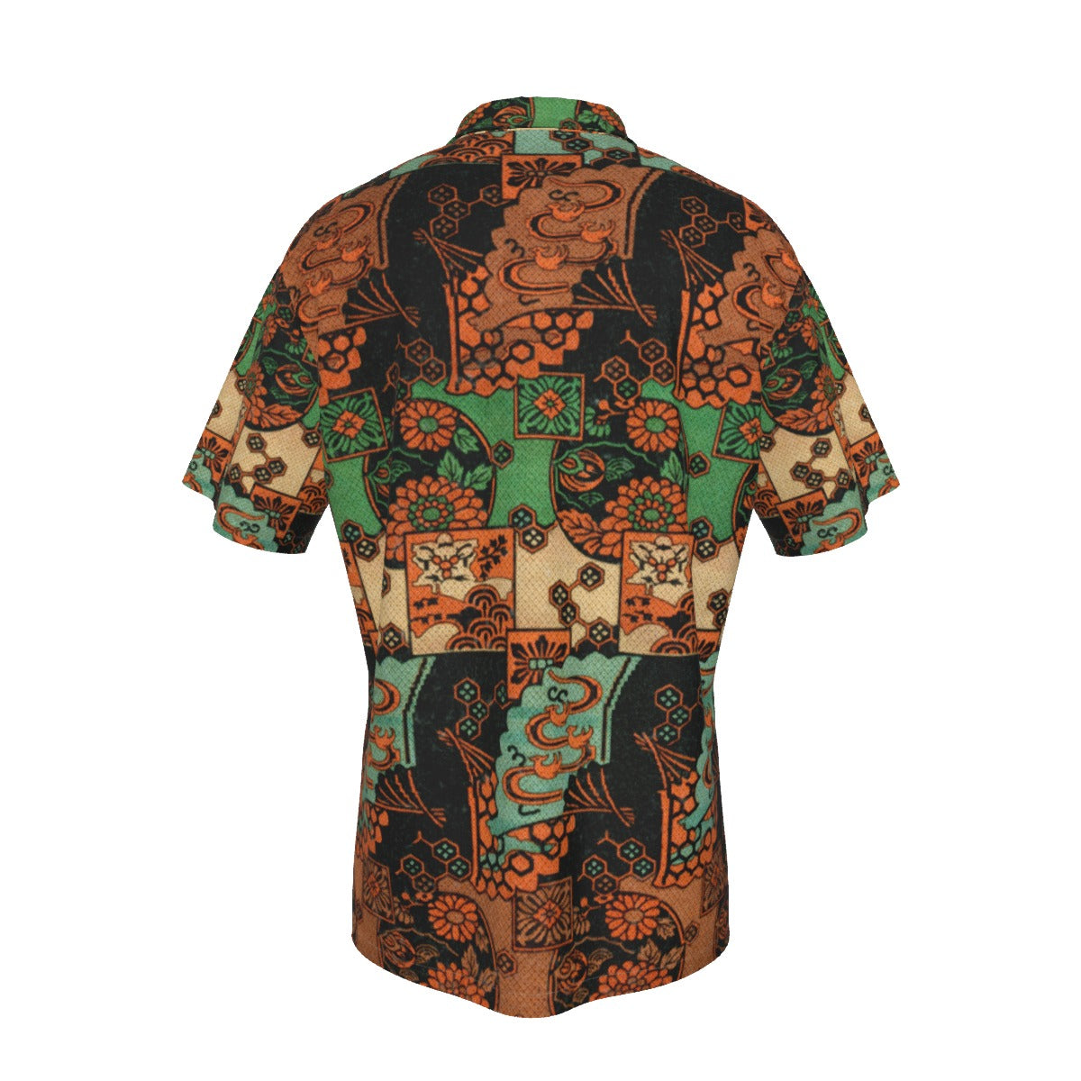 All-Over Print Men's Hawaiian Shirt With Button Closure |115GSM