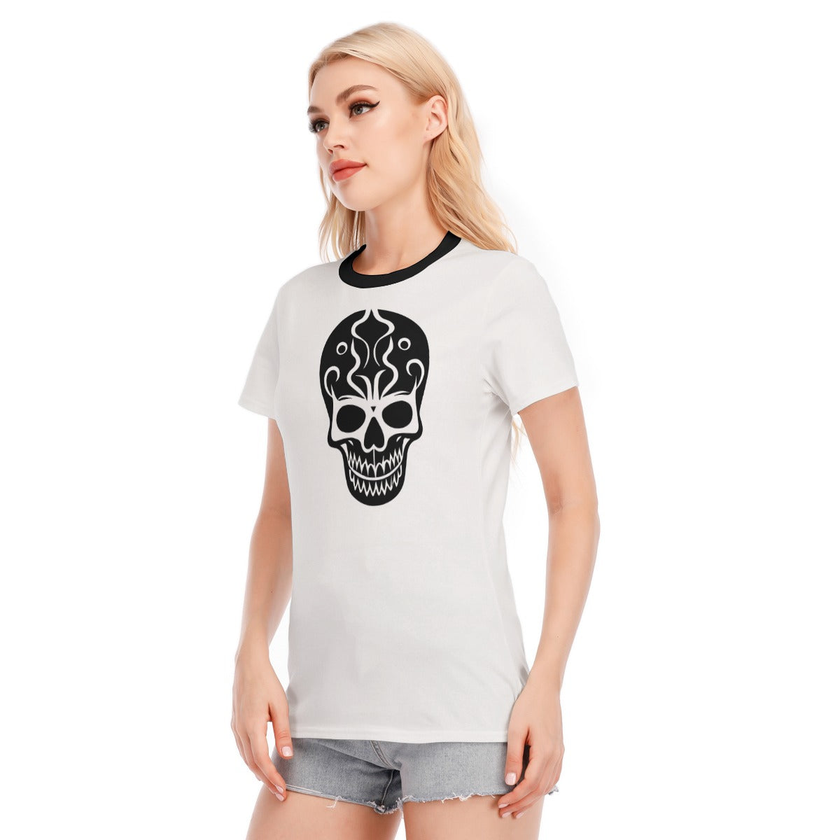 All-Over Print Women's Round Neck T-Shirt | 190GSM Cotton