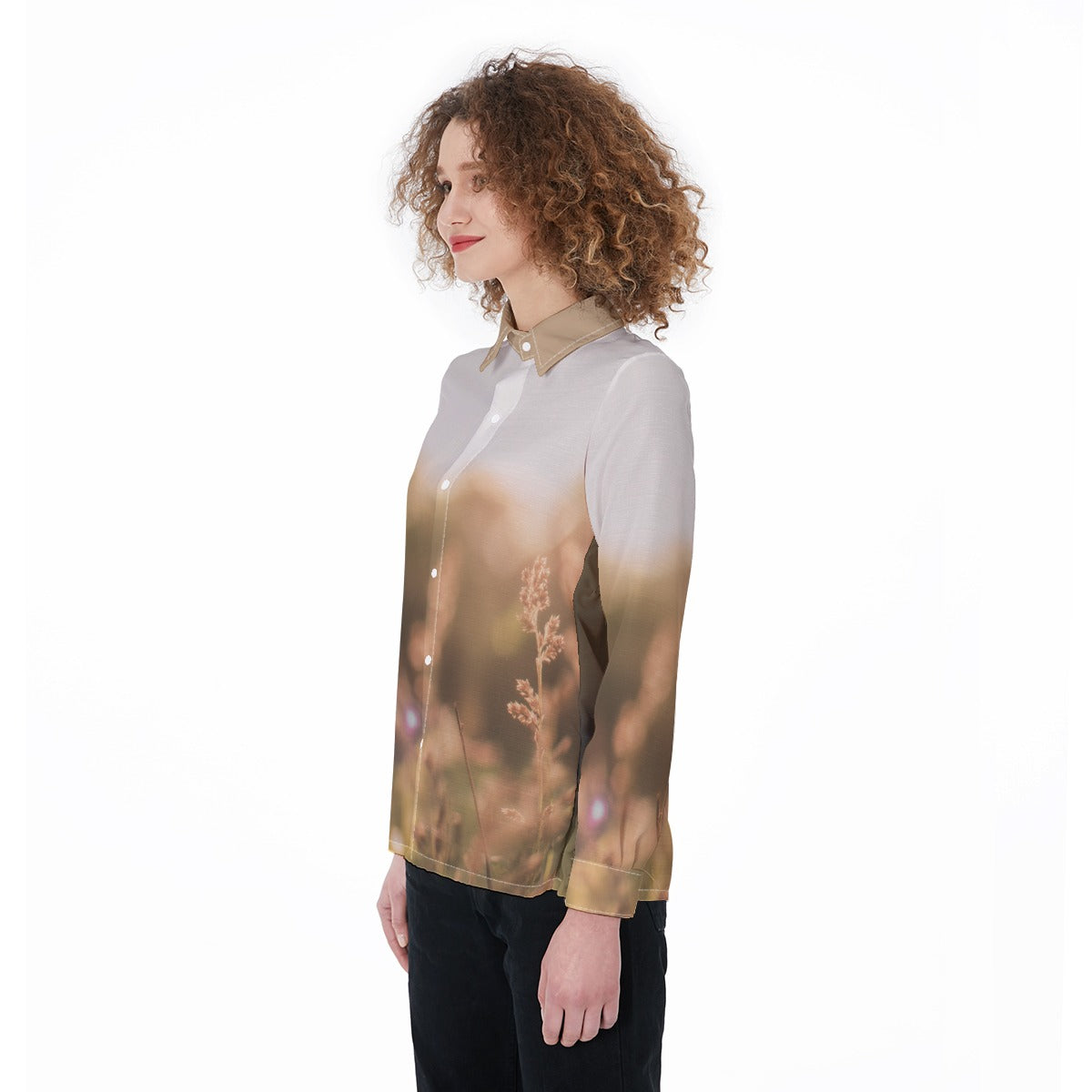 All-Over Print Women's Elastic-Back Shirt