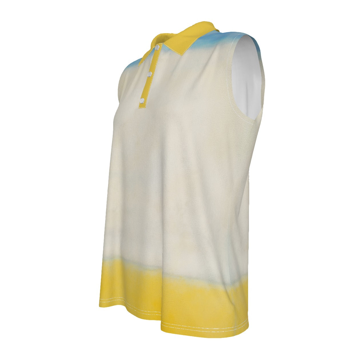 All-Over Print Women's High-Elastic Sleeveless Polo Shirt