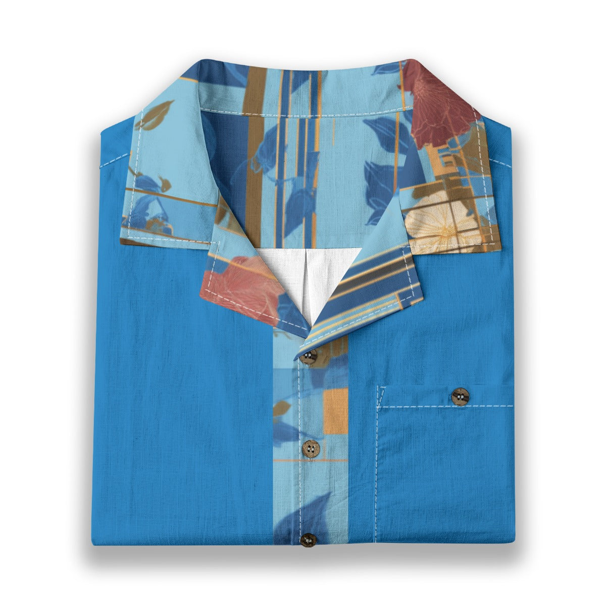 All-Over Print Men's Casual Hawaiian Short Sleeve Shirt | 125GSM Cotton