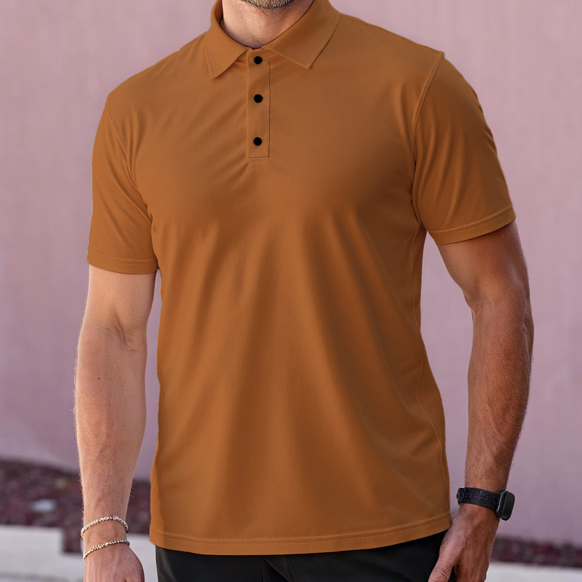 All-Over Print Men's Polo Collar Jersey