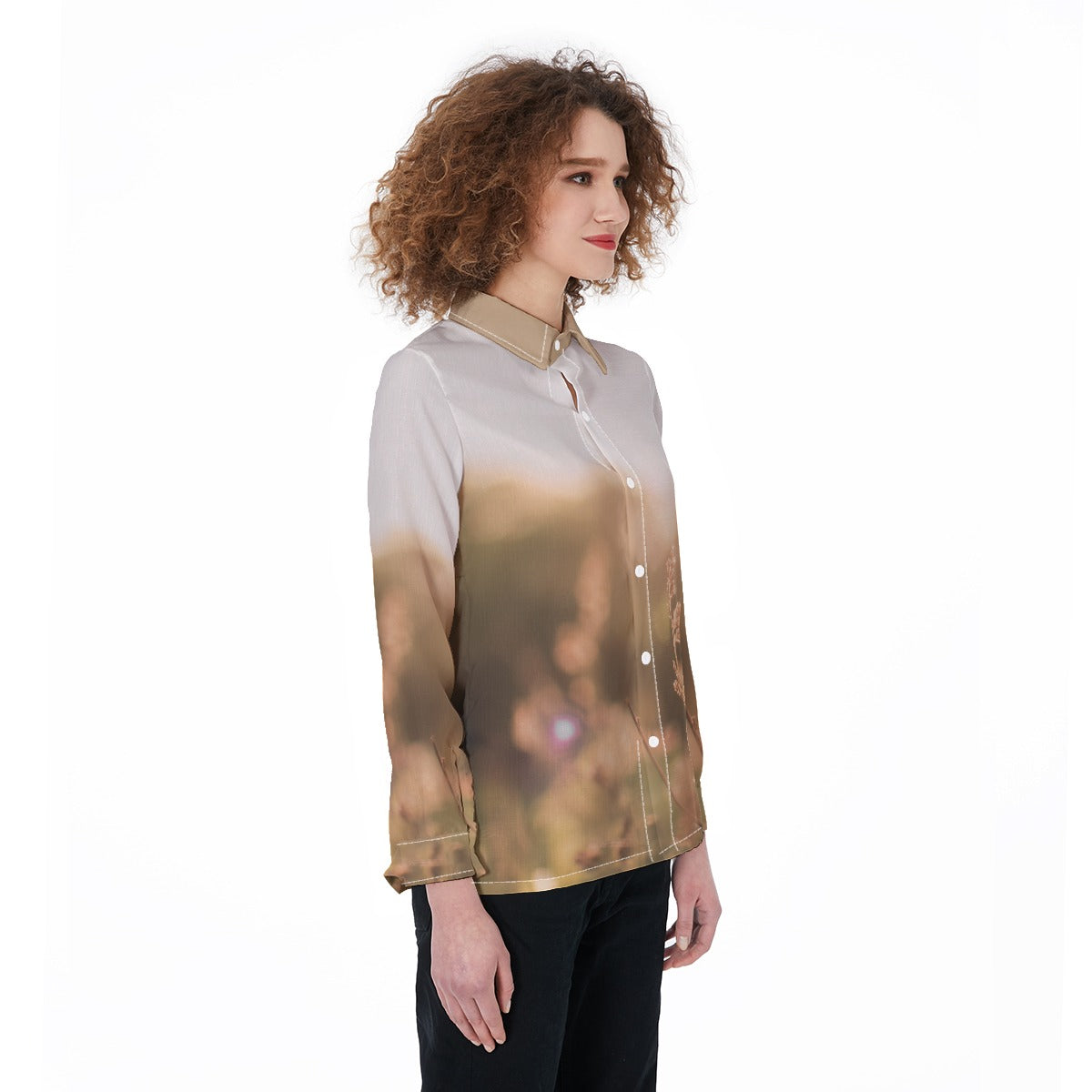 All-Over Print Women's Elastic-Back Shirt
