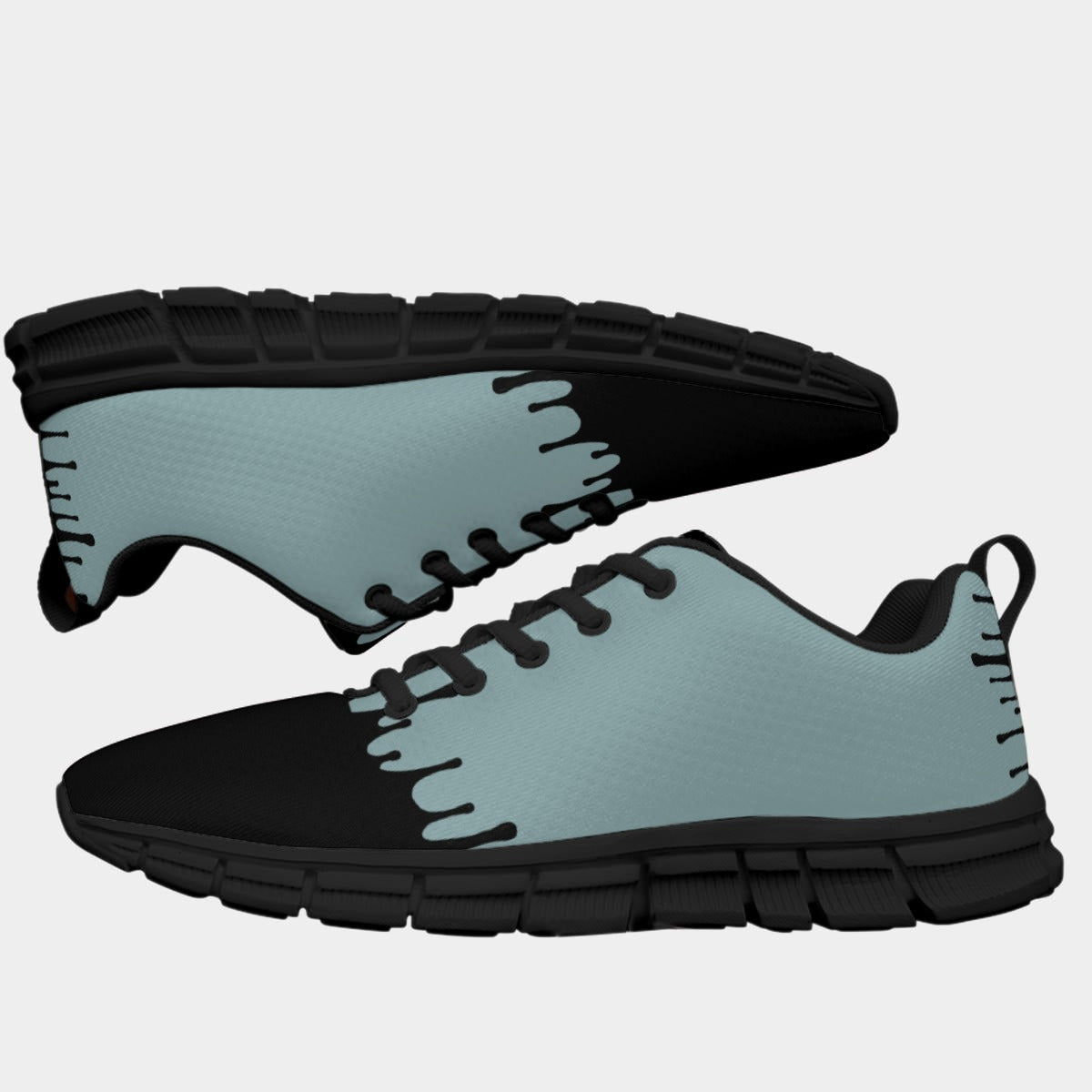 All-Over Print Men's Sports Shoes With Black Sole