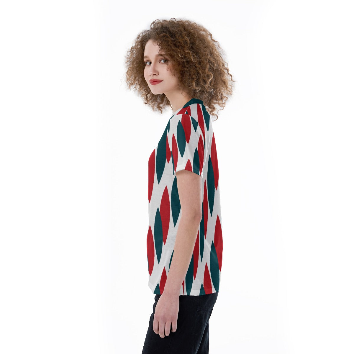 All-Over Print V-neck Women's T-shirt