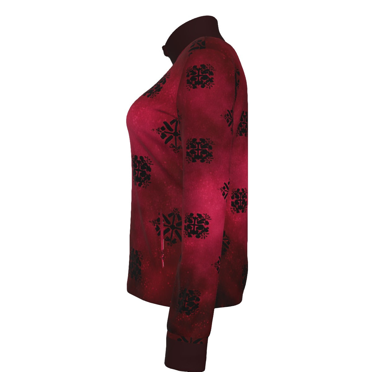 Custom Women's Thumbhole Long Sleeve Zipper Jacket