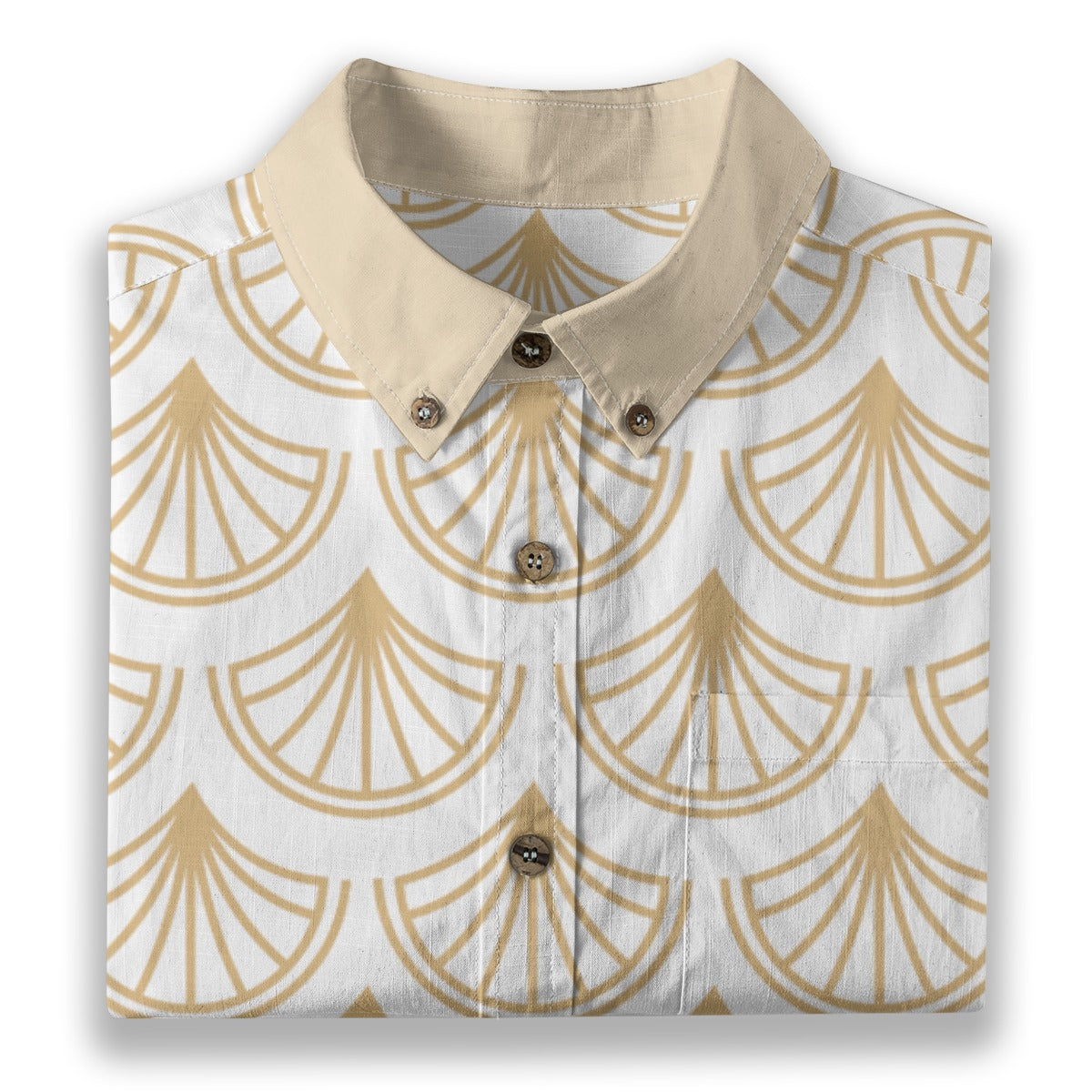 All-Over Print Men's Breathable Cotton Shirt|125GSM