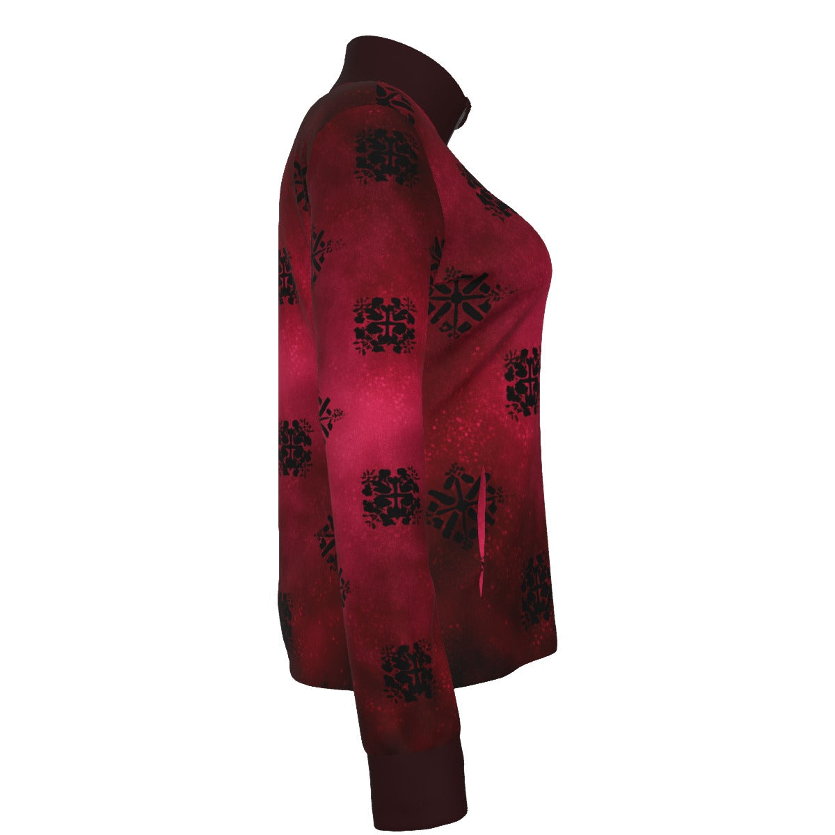 Custom Women's Thumbhole Long Sleeve Zipper Jacket