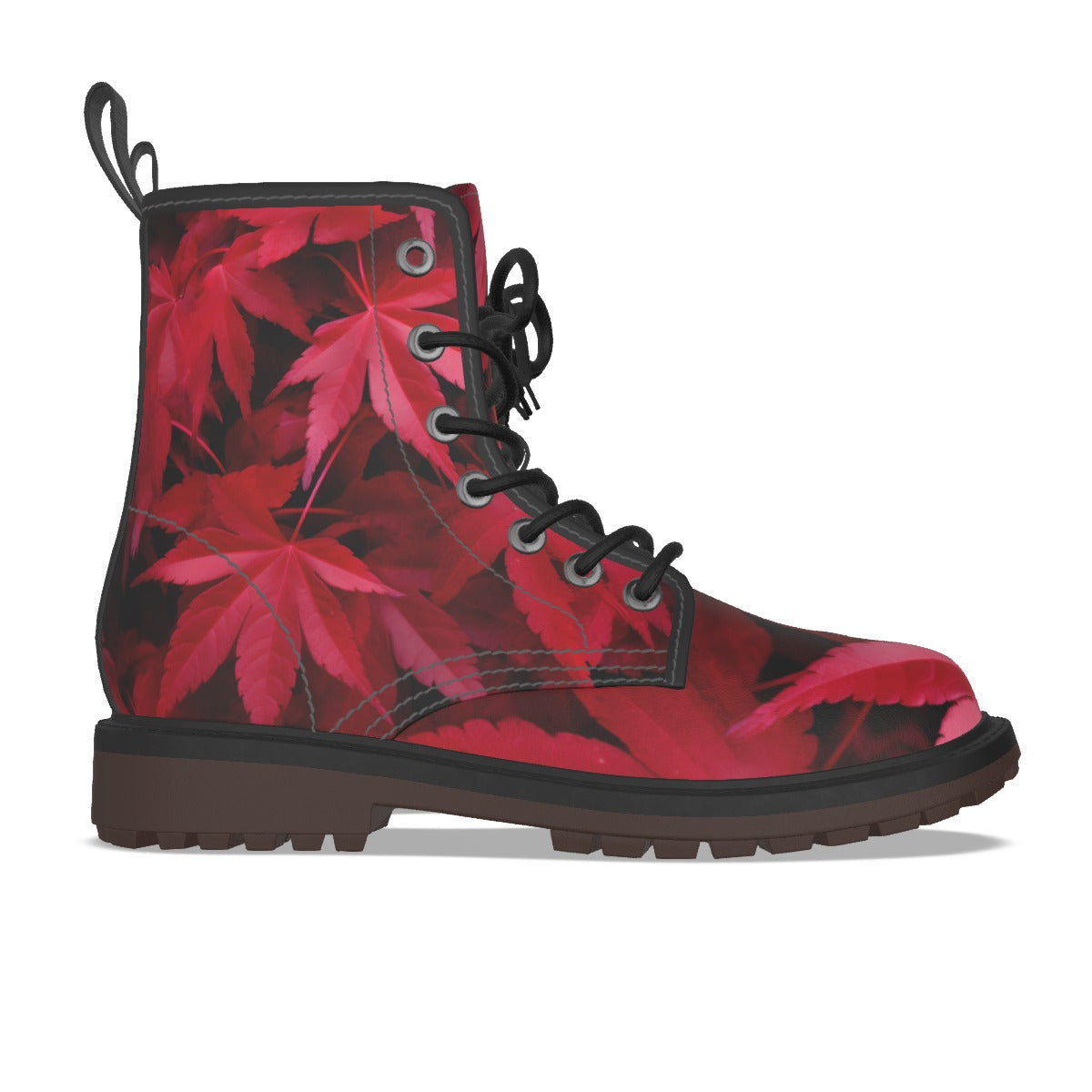 Custom All-Over Print Women's PU Leather Martin Boots