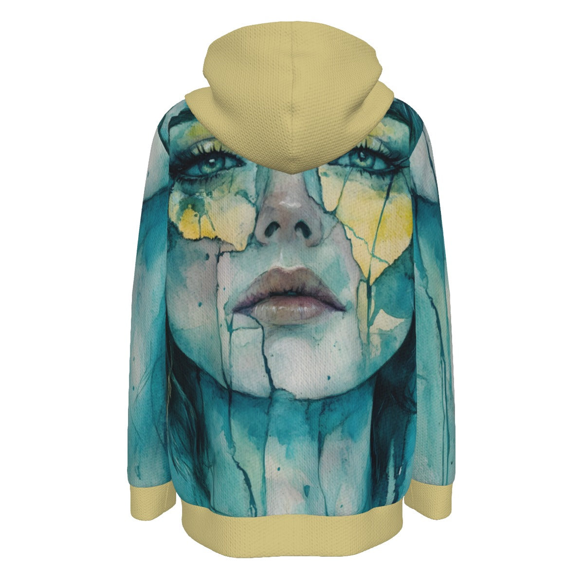 All-Over Print Women's Pullover Hoodie With Drawstring