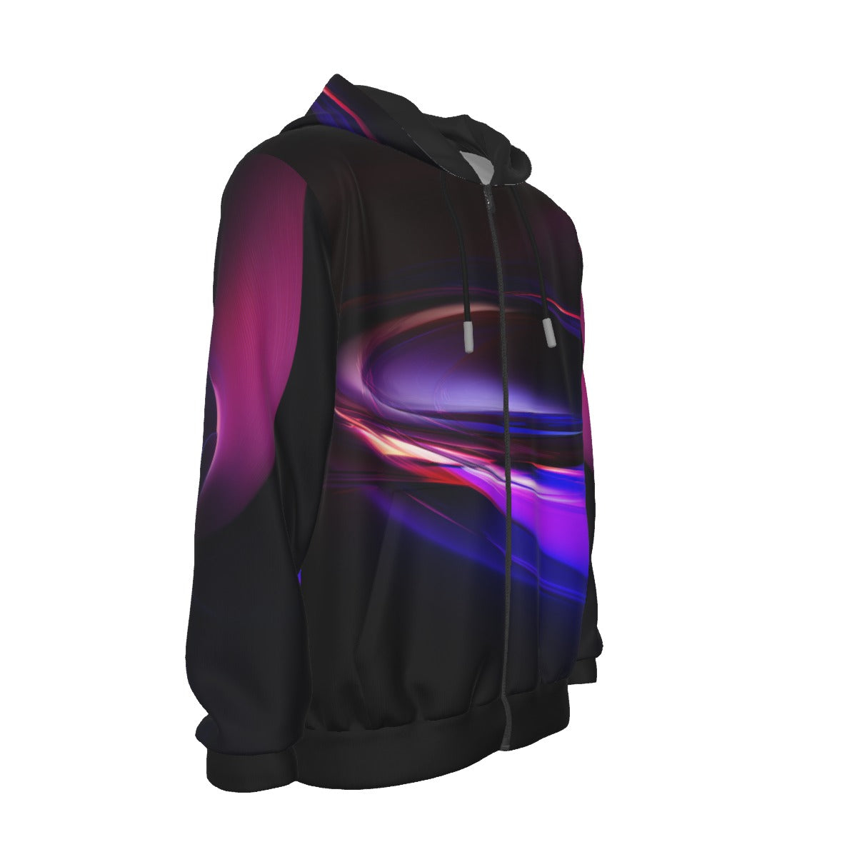 All-Over Print Zip Up Hoodie With Pocket | Interlock