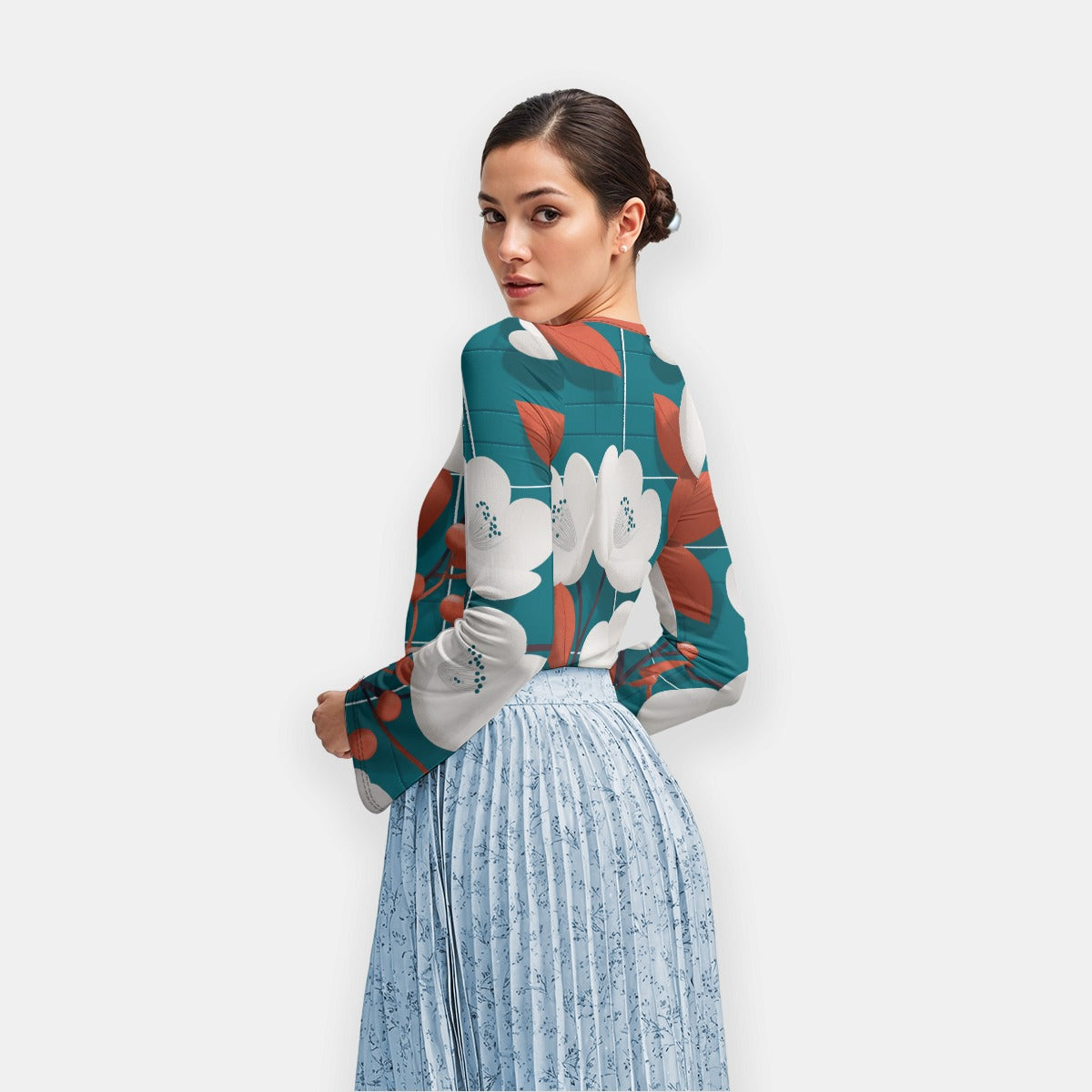 Women’s Flared Sleeve Long Sleeve Recycled Polyester Top