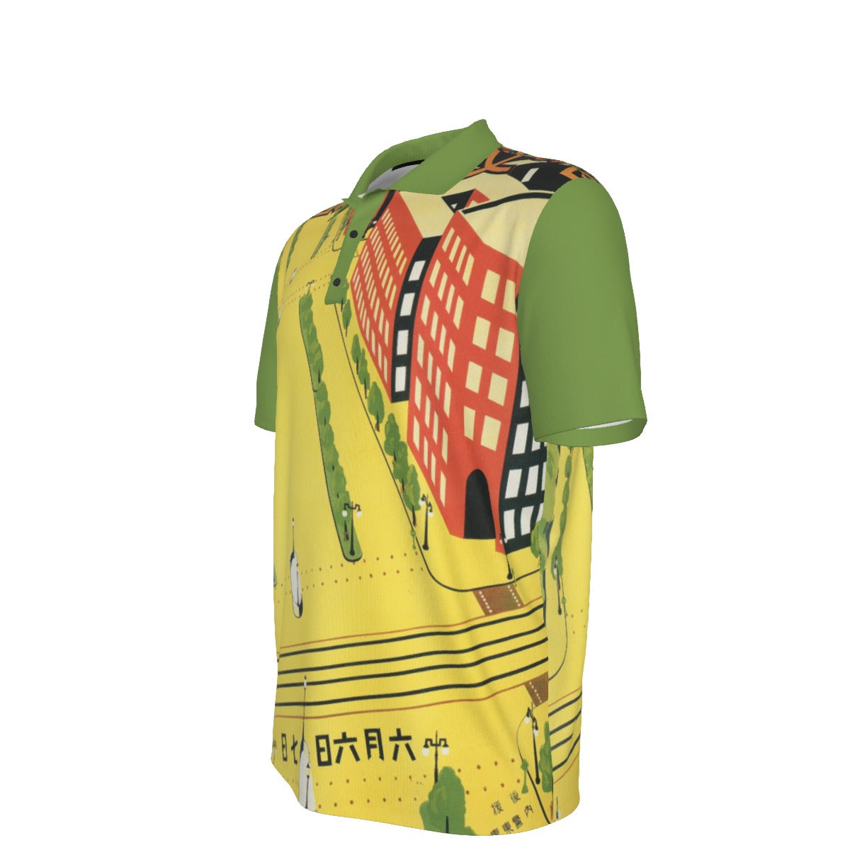 Men's High-Elastic All-Over Print Polo Jersey