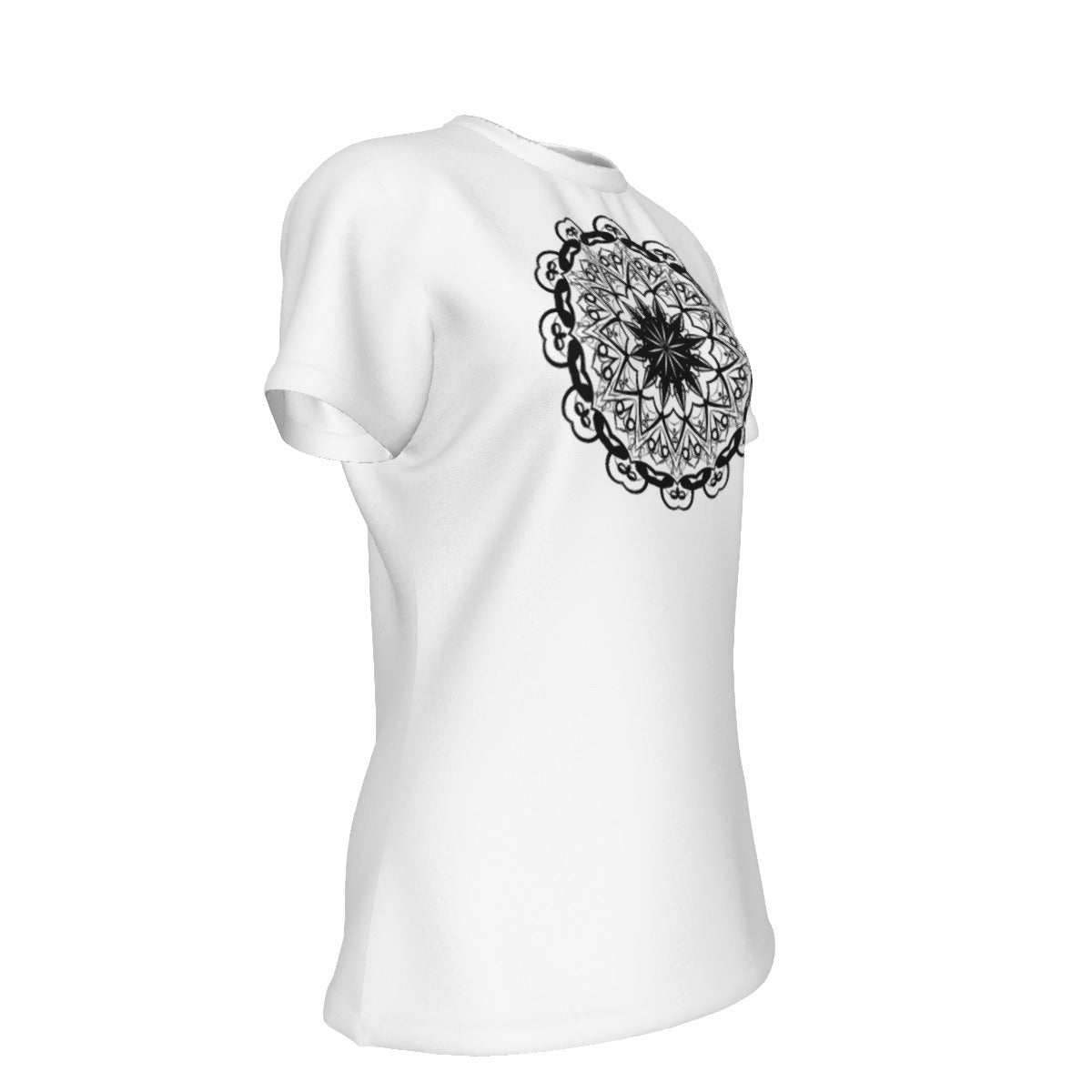 All-Over Print Women's Round Neck T-Shirt | 190GSM Cotton