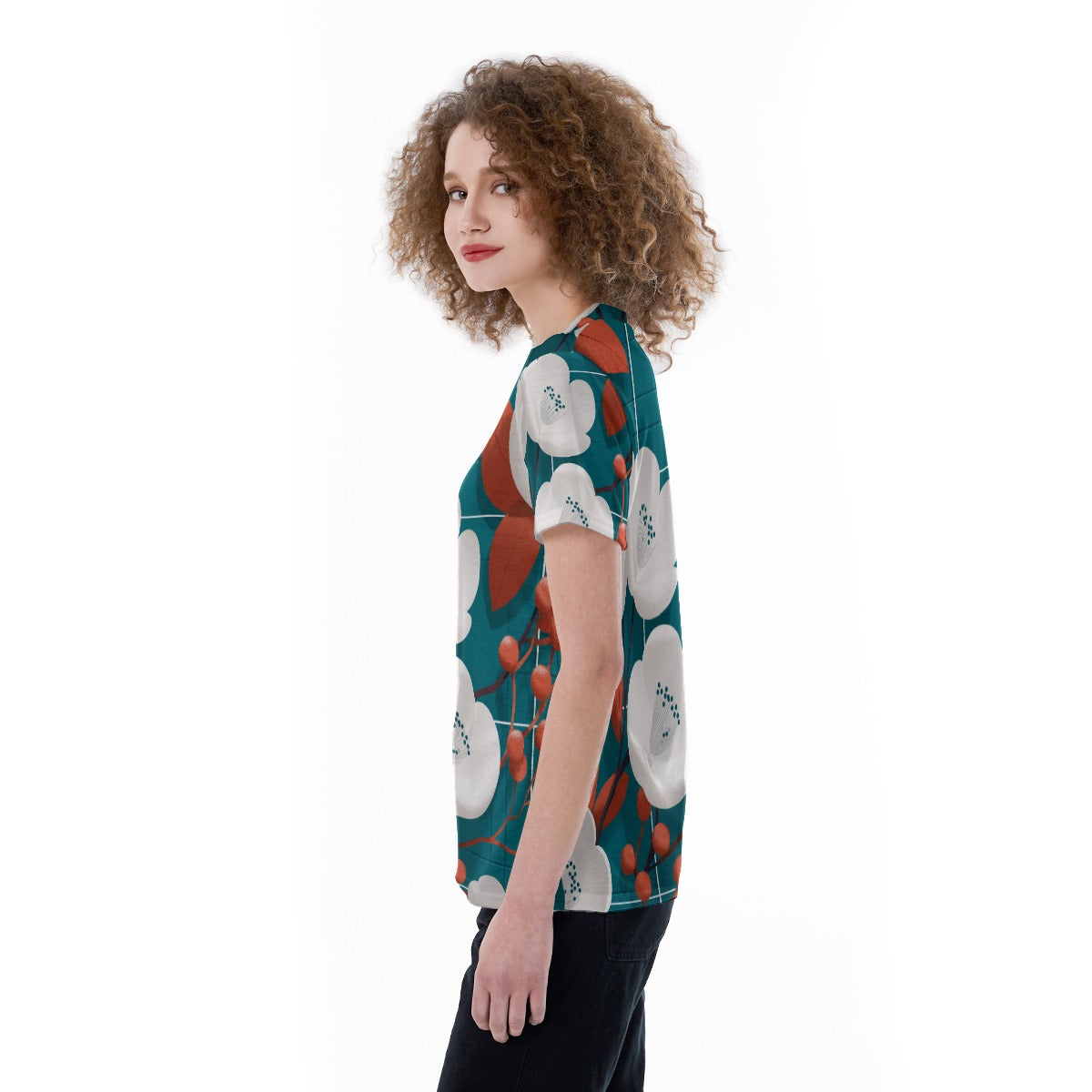 All-Over Print V-neck Women's T-shirt