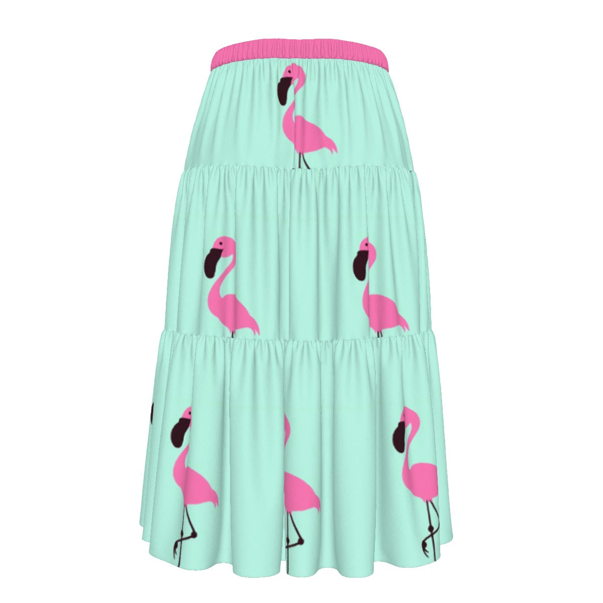 All-Over Print Women's Stitched Pleated Chiffon Skirt