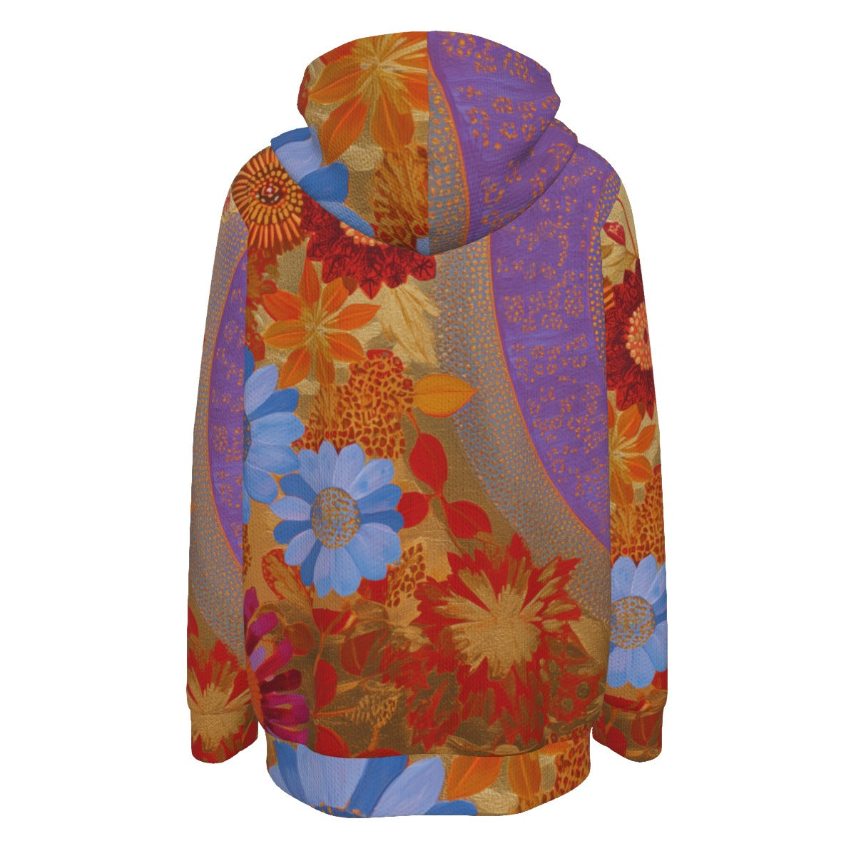 All-Over Print Women's Pullover Hoodie With Drawstring-Indian 1