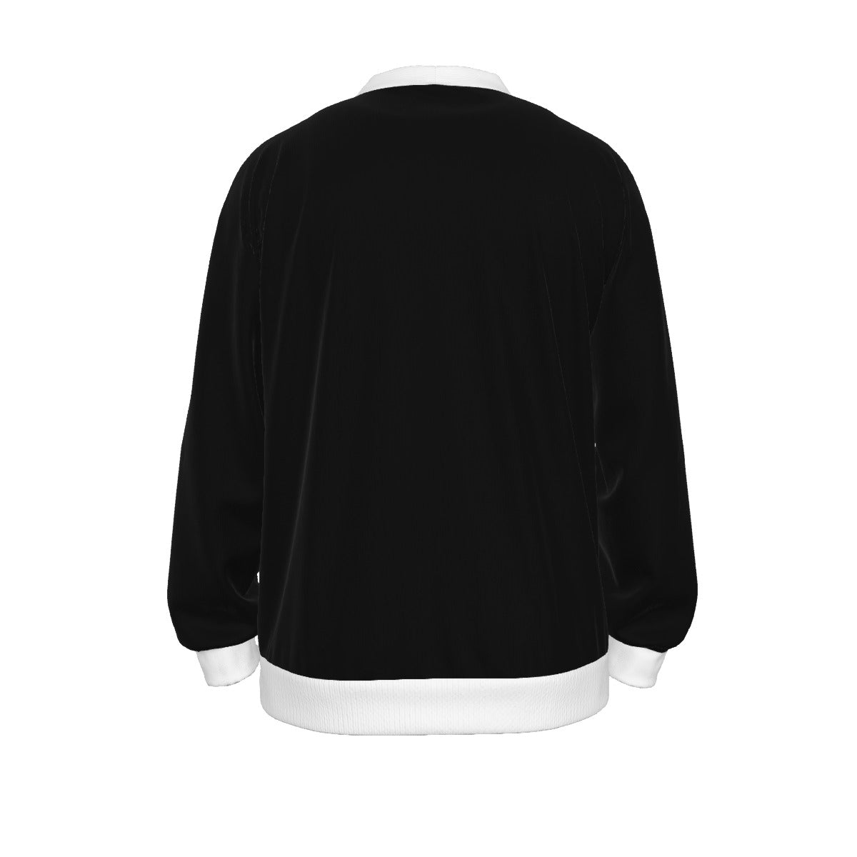 All-Over Print Unisex V-neck Knitted Fleece Cardigan With Button Closure