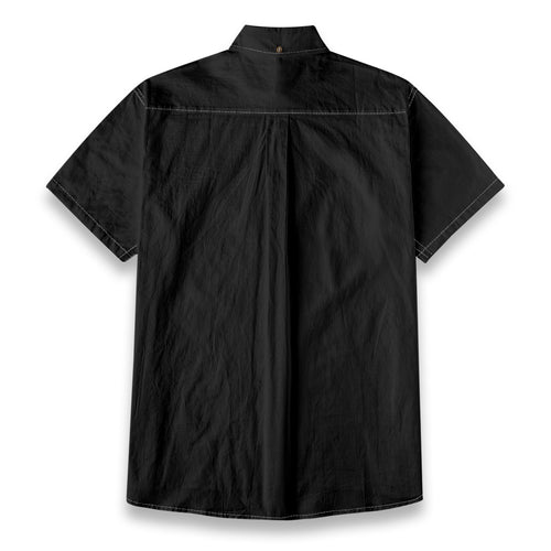 All-Over Print Men's Breathable Cotton Shirt|125GSM-black