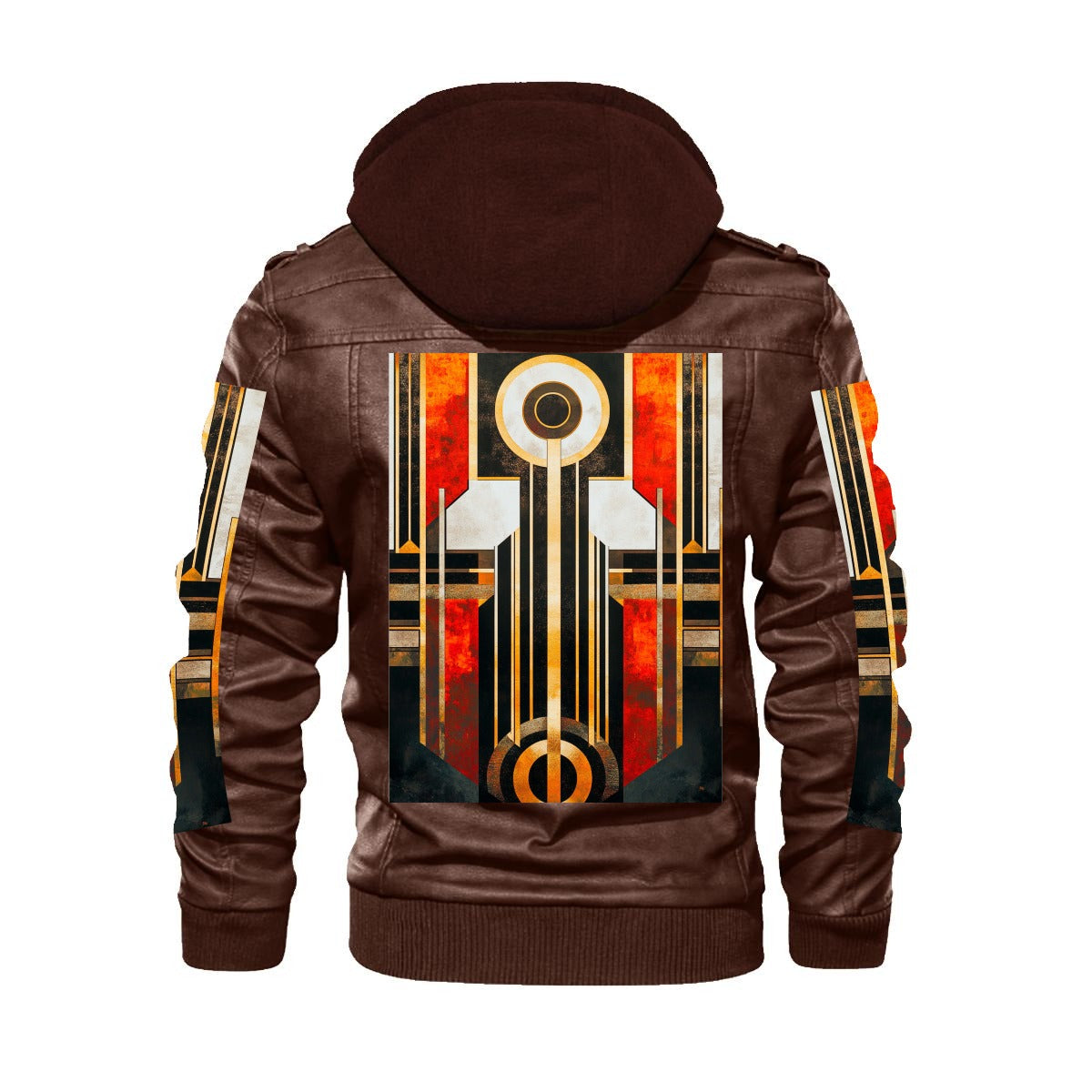 Men's Zip Leather Jacket |DTF