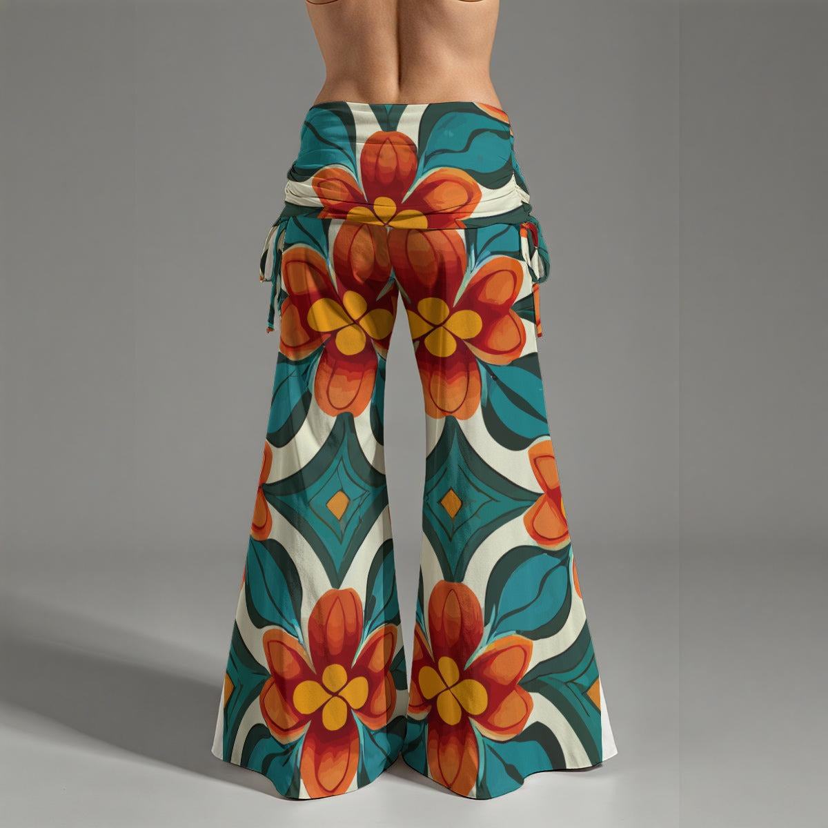 All-Over Print Women's High Waist Wide Leg Pants
