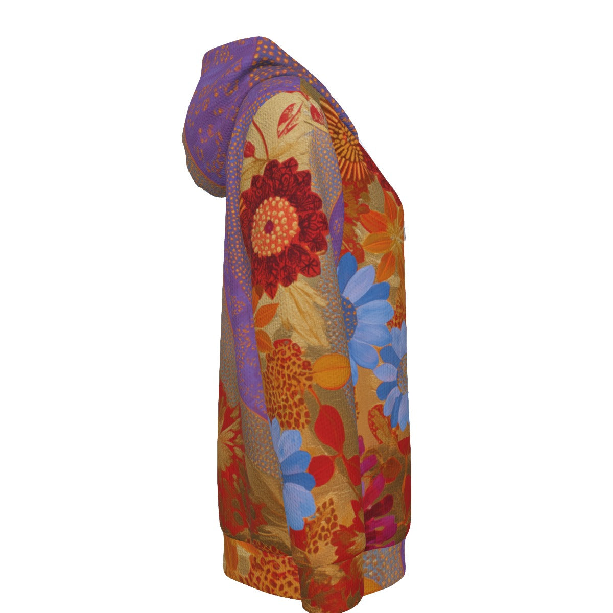 All-Over Print Women's Pullover Hoodie With Drawstring-Indian 1