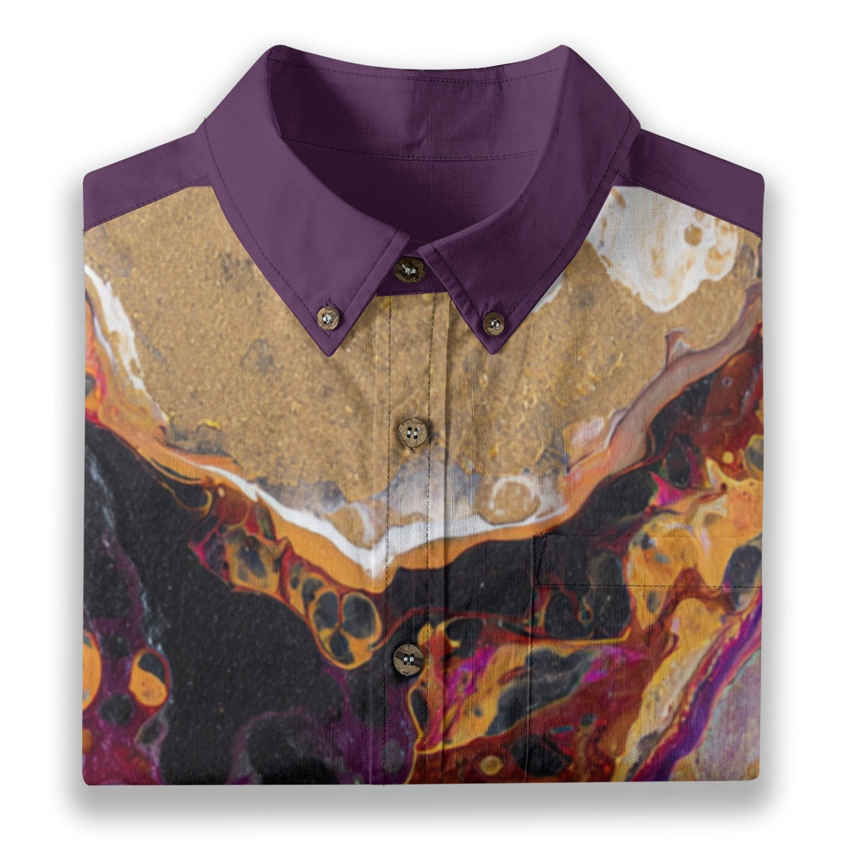 All-Over Print Men's Breathable Cotton Shirt|125GSM