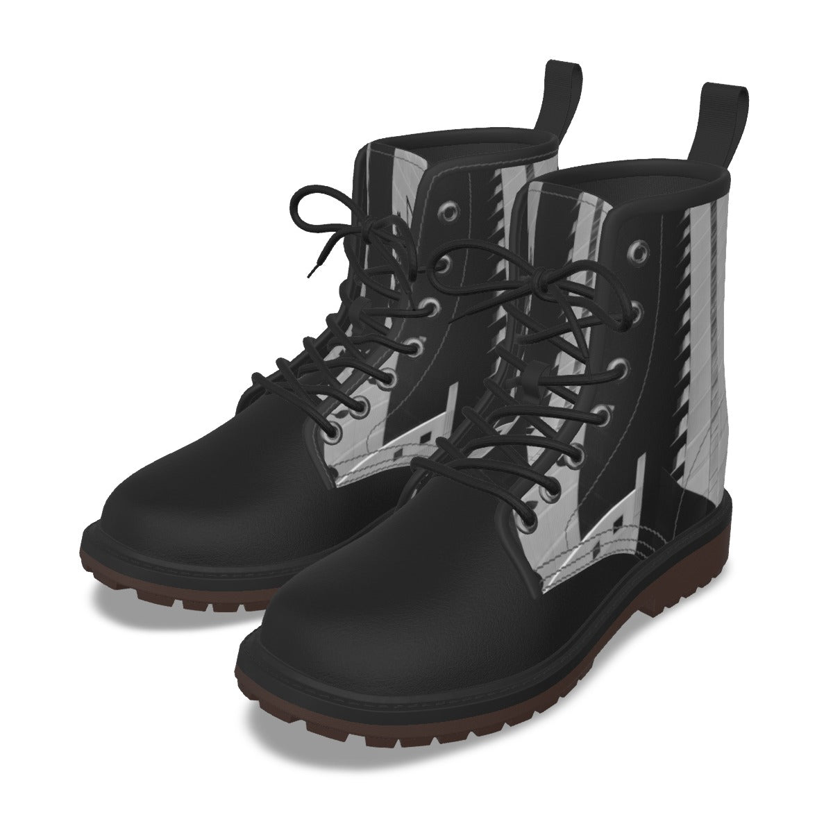 Custom All-Over Print Men's PU Leather Martin Boots