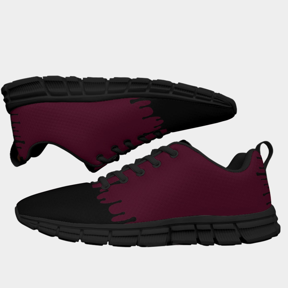 All-Over Print Men's Sports Shoes With Black Sole