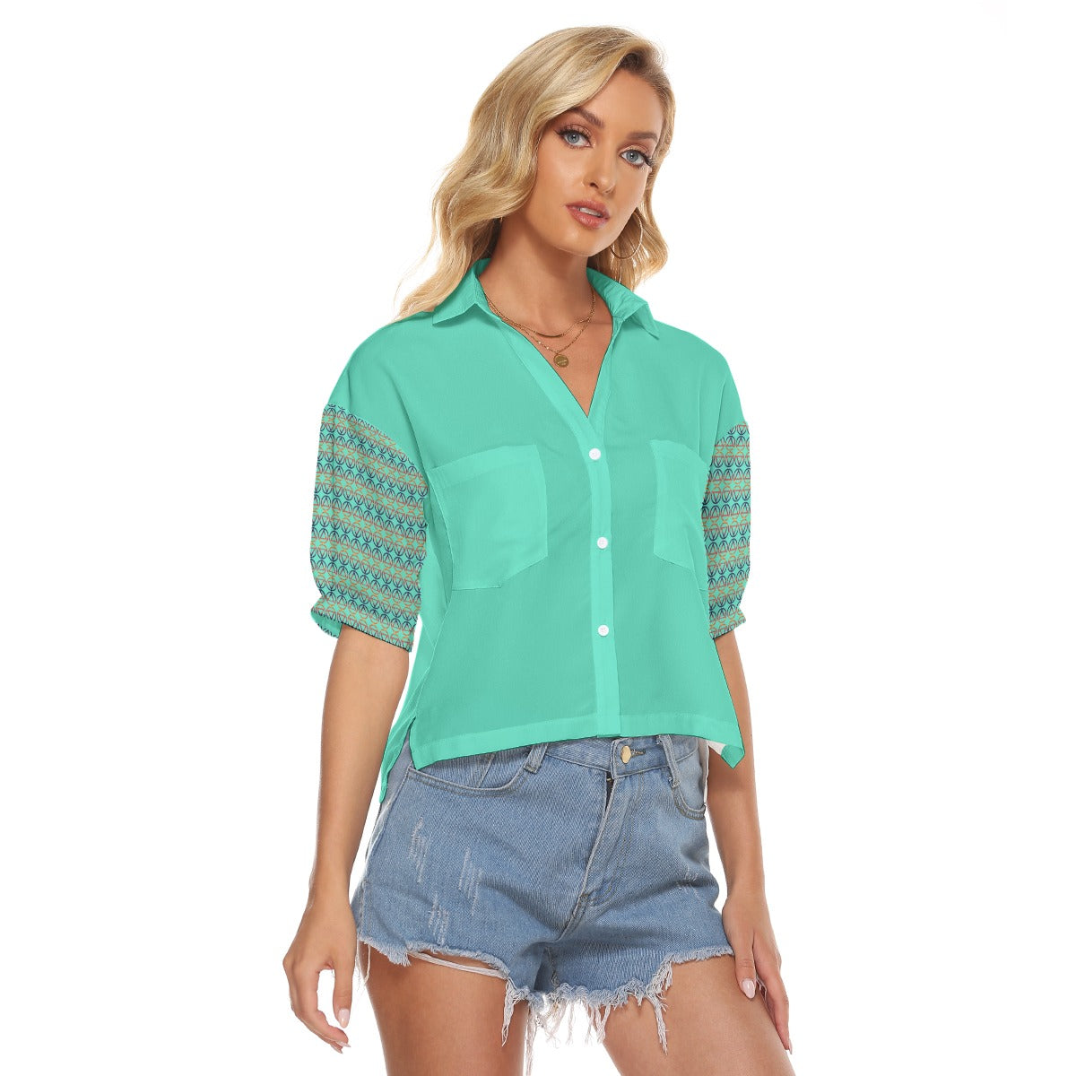 All-Over Print Women's V-neck Shirts