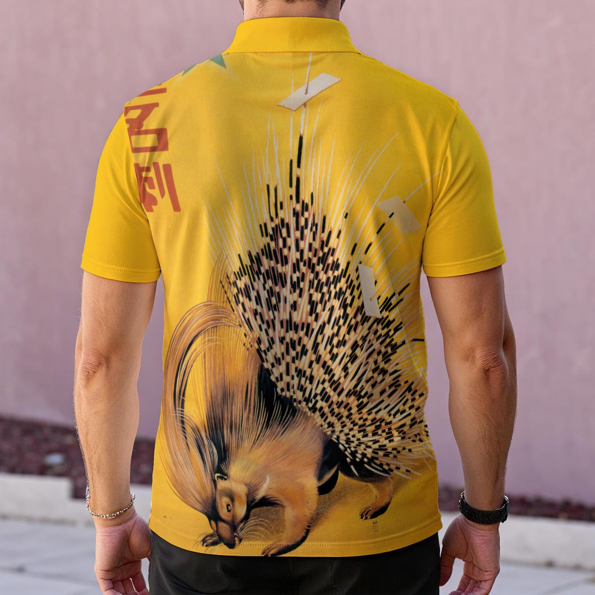 Men's Casual Breathable All-Over Print Polo