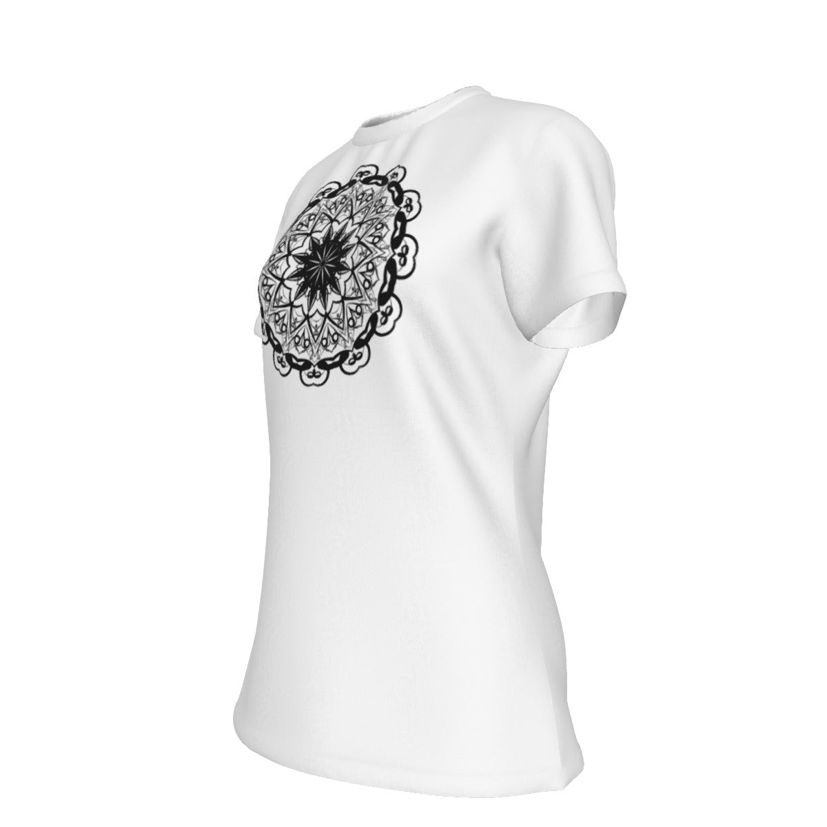 All-Over Print Women's Round Neck T-Shirt | 190GSM Cotton