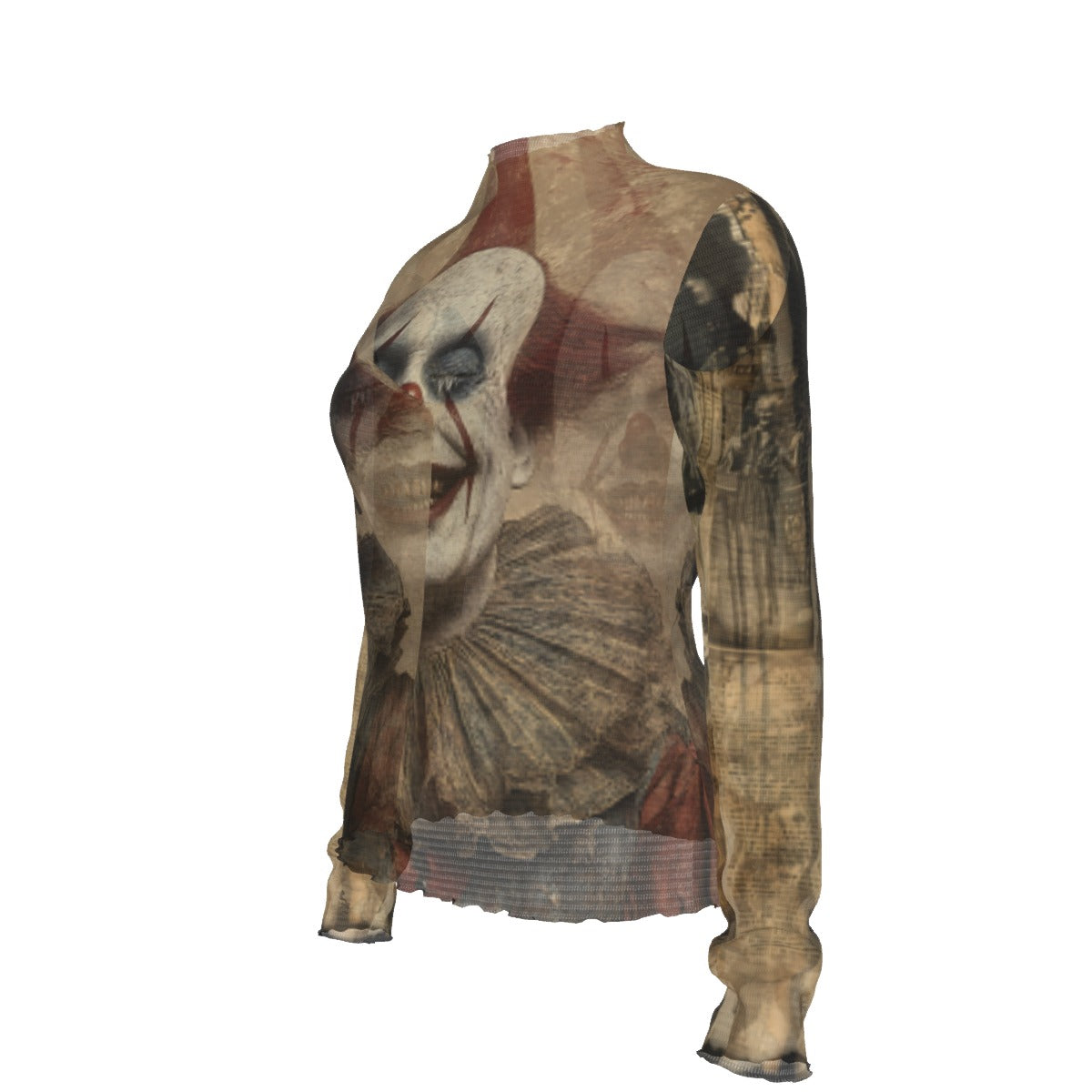 Custom Women Long Sleeve Mesh T-Shirt All Over Print Top