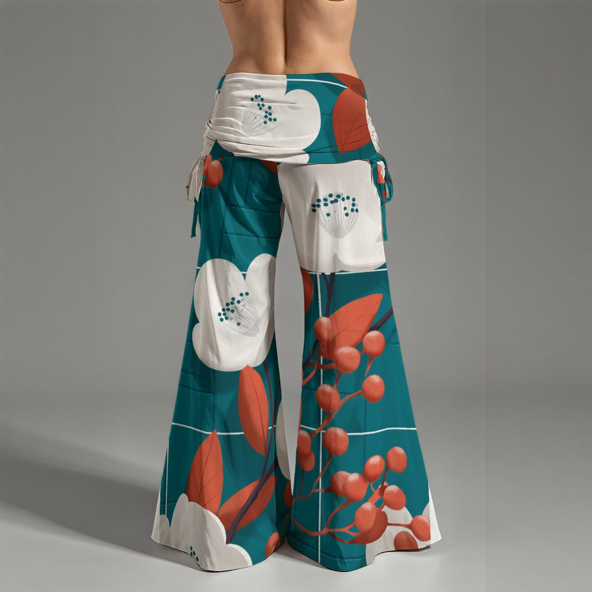 All-Over Print Women's High Waist Wide Leg Pants