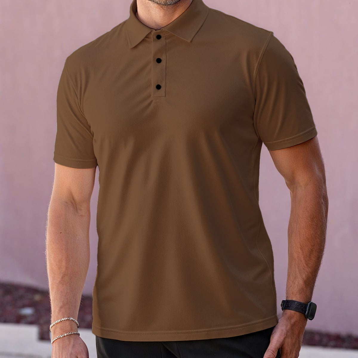 All-Over Print Men's Polo Collar Jersey