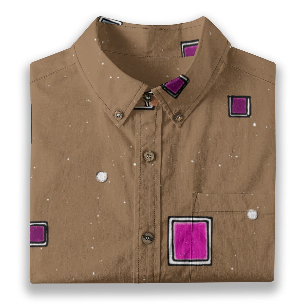 All-Over Print Men's Breathable Cotton Shirt|125GSM