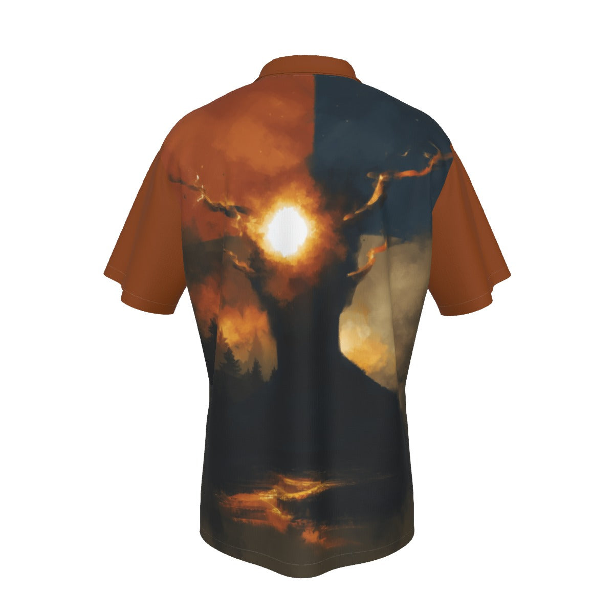 All-Over Print Men's Hawaiian Shirt With Button Closure |115GSM Cotton poplin