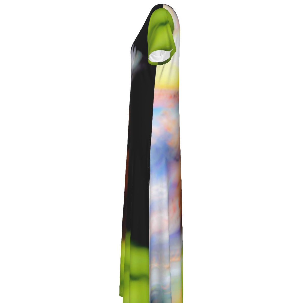 All-Over Print Women's V-neck Dress With Side Slit