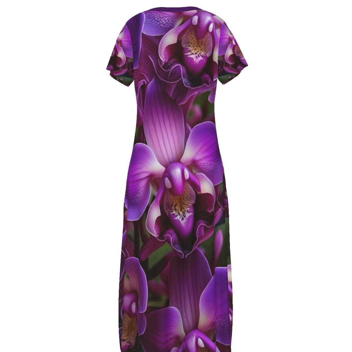 All-Over Print Women's V-neck Dress With Side Slit