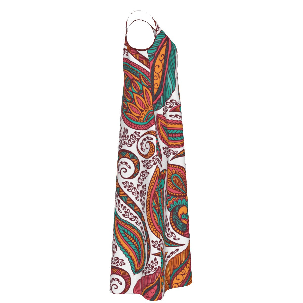 All-Over Print Women's Elegant V-Neck Maxi Dress