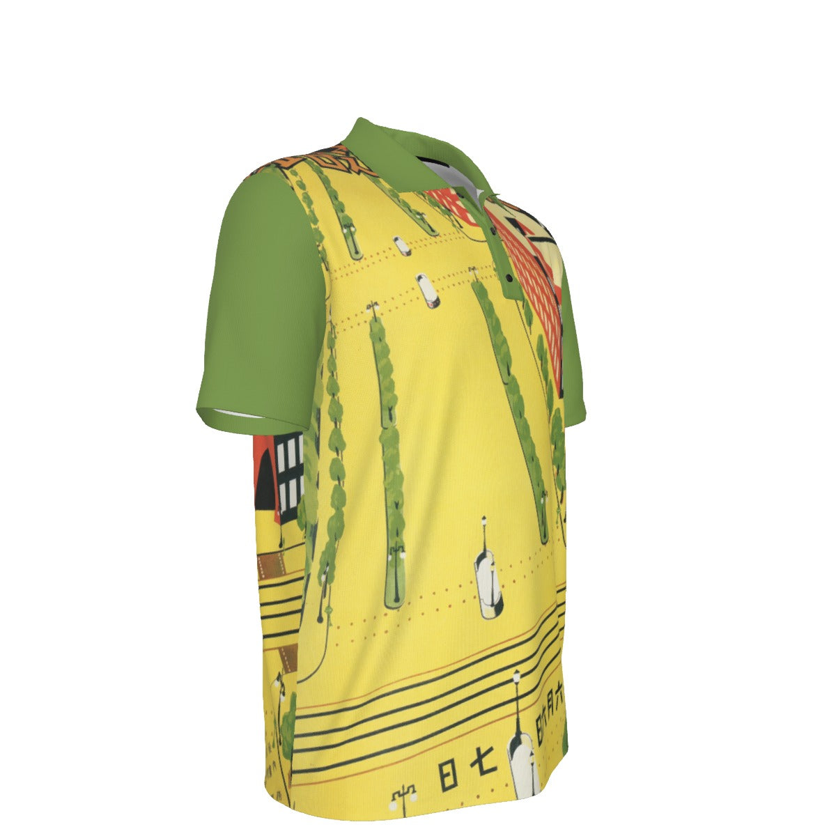 Men's High-Elastic All-Over Print Polo Jersey