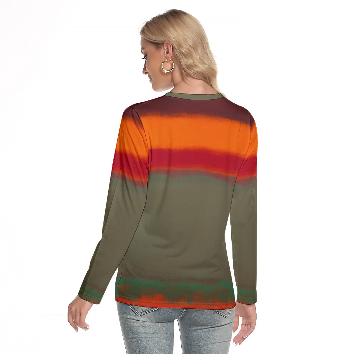 All-Over Print Women's O-neck Long Sleeve T-shirt