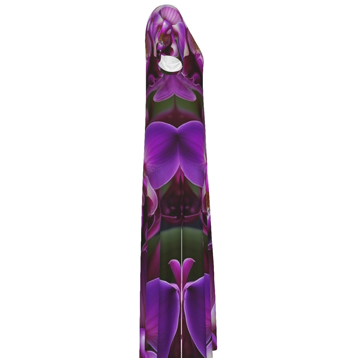 All-Over Print Women's V-neck Dress With Side Slit