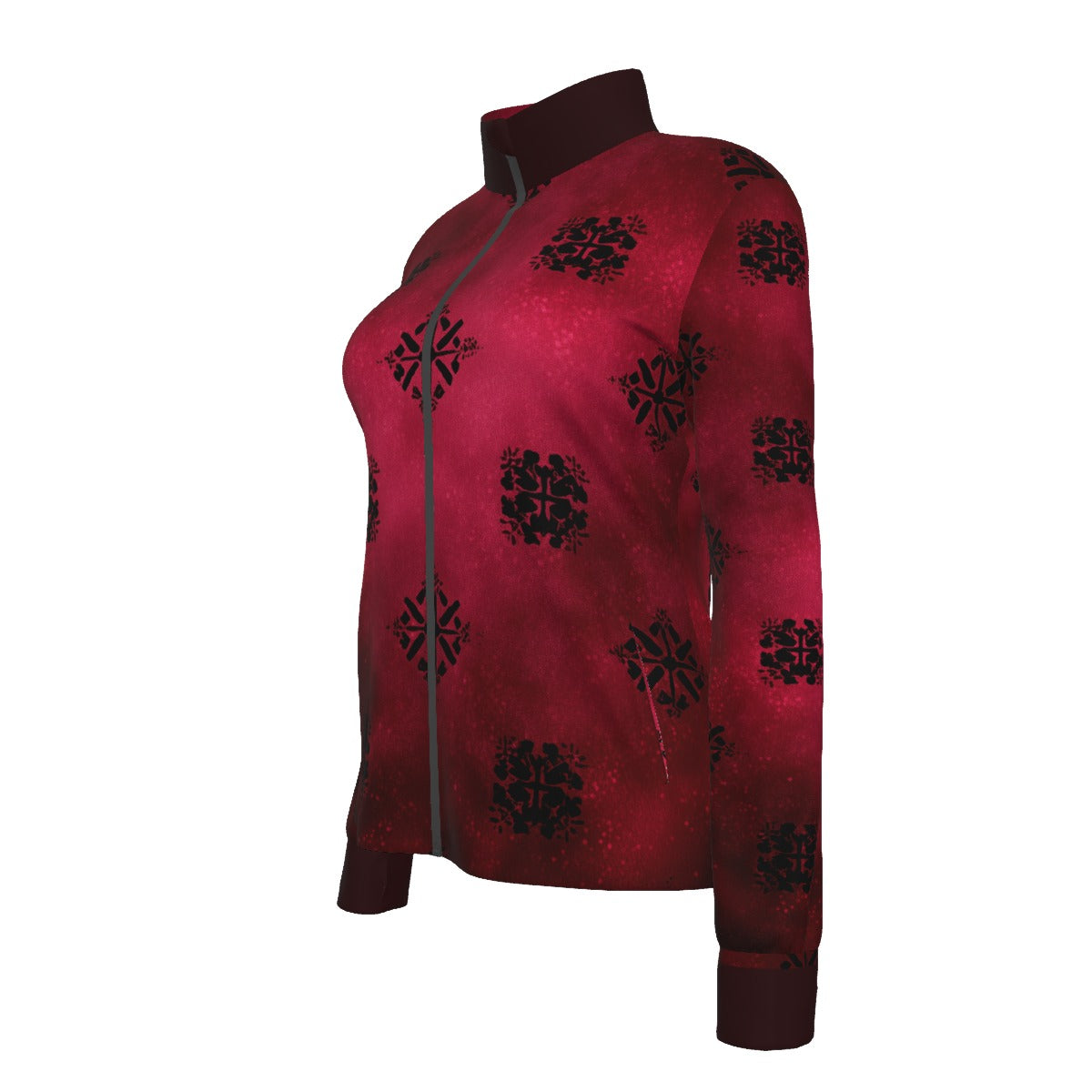 Custom Women's Thumbhole Long Sleeve Zipper Jacket