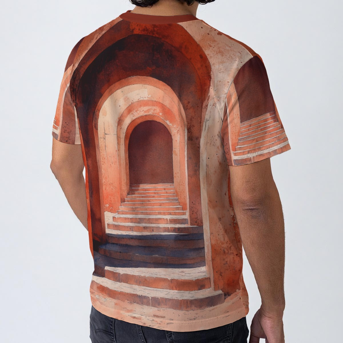 Men's Abstract Print Casual Short Sleeve T-Shirt