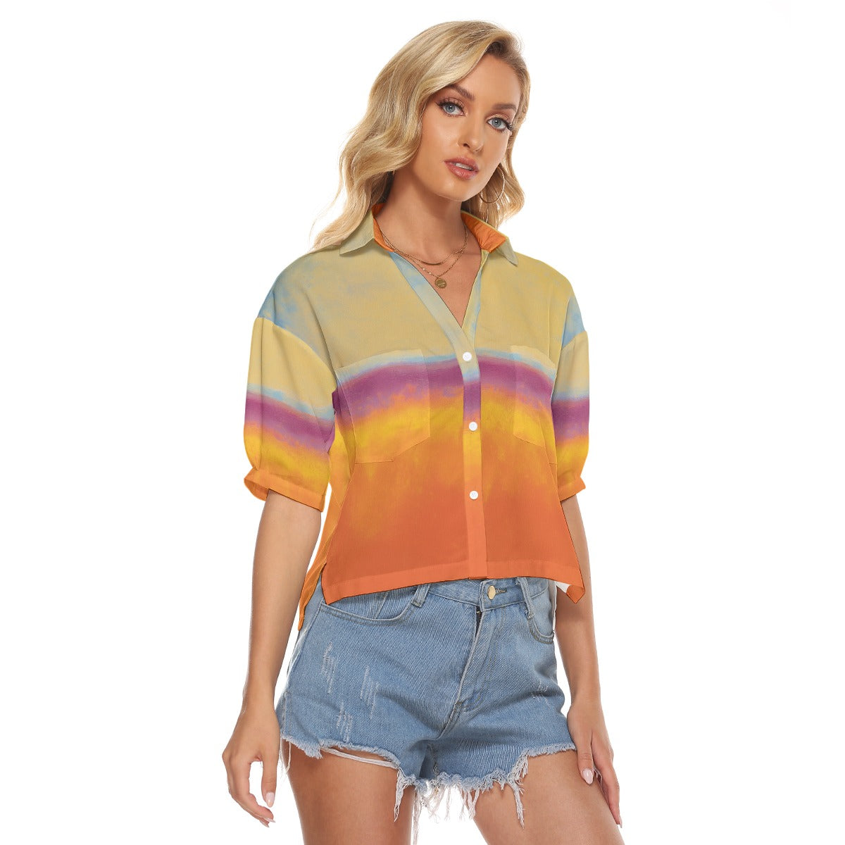 All-Over Print Women's V-neck Shirts