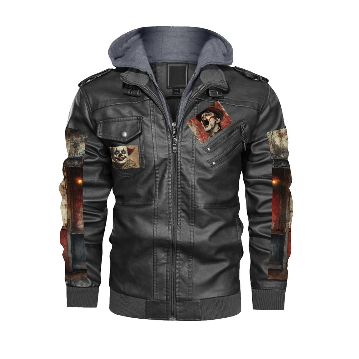 Men's Zip Leather Jacket |DTF