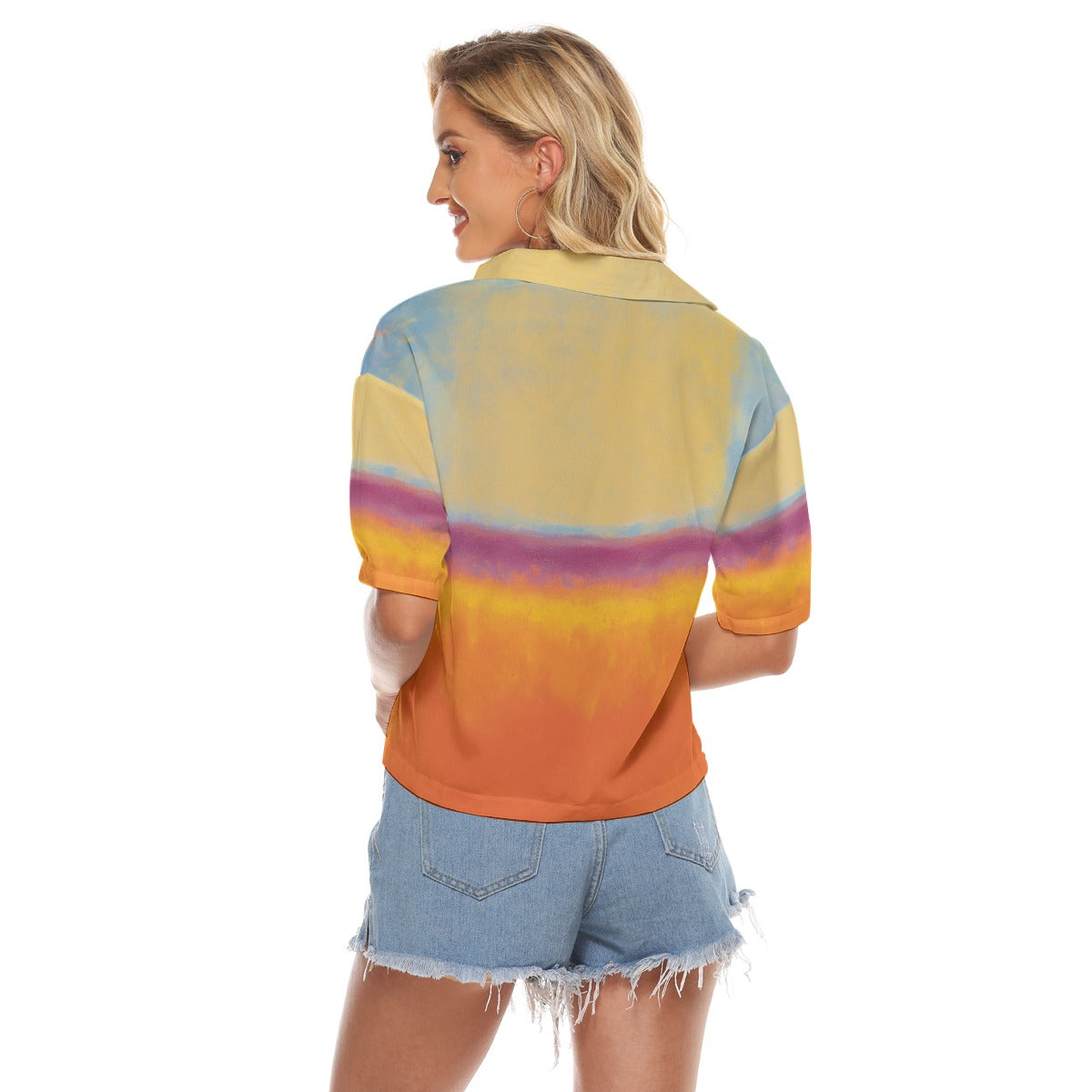 All-Over Print Women's V-neck Shirts